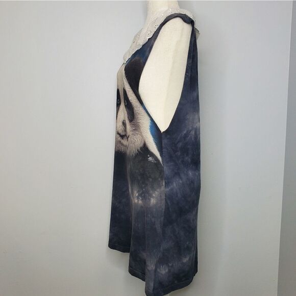 THE MOUNTAIN dress DIY panda face tie dye tunic M - Picture 3 of 9